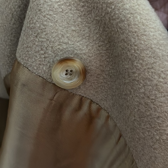 Saxton Hall Camel Hair Pea Coat made in Italy Size 16 - Picture 9 of 9